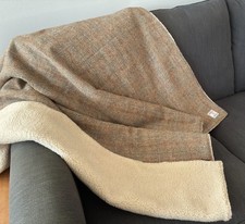 Spina di pesce marrone Harris in tweed foderato in sherpa | Scott e MacKenzie