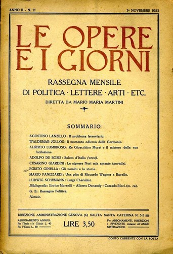 Opere giorni rassegna - i,