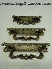 M1450 MANIGLIETTA MANIGLIETTE OTTONE PATINE' RESTAURO MOBILE ANTICO C 80X28