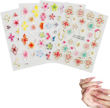 4 Fogli Adesivi per Unghie 5D