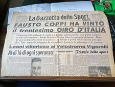 Giro d'Italia 1947 , 1° FAUSTO COPPI , GINO BARTALI   , GAZZETTA SPORT 1947
