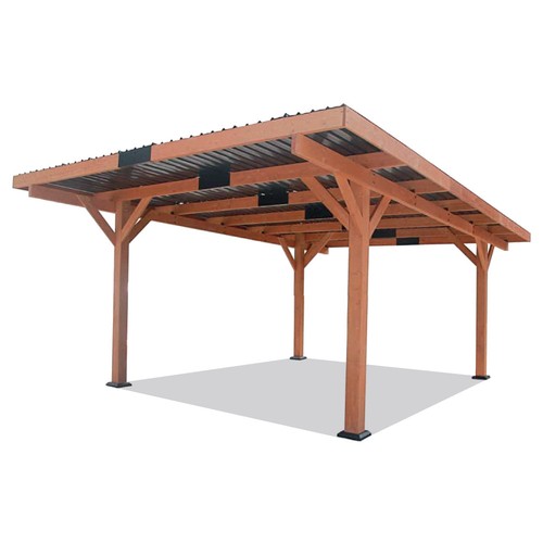 Tettoia per auto legno - per,