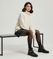 Stivaletti donna Carlo Pazolini neri trapuntati fondo blu misura 38/7