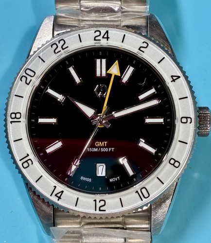 Wishdoit gmt 40mm swiss - gmt, rhonda