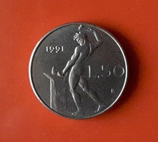 50 LIRE 1991 VARIANTE ORECCHIO