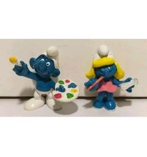 PUFFETTA+PUFFO PITTORE-SMURF