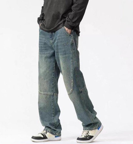 Jeans uomo retrò blu - , gamba
