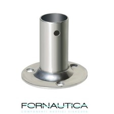 BASE RACCORDO PULPITO A 90° BASE TONDA Ø 60 MM. IN ACCIAIO INOX 316 Ø MM. 25