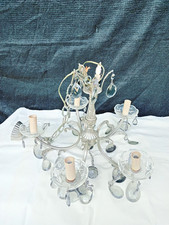 LAMPADARIO VINTAGE GOCCE DI VETRO A 5 BRACCIA