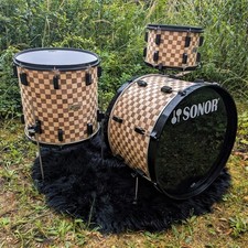 Sonor Swinger restaurato set vintage 22" 13" 16" distintivi a goccia
