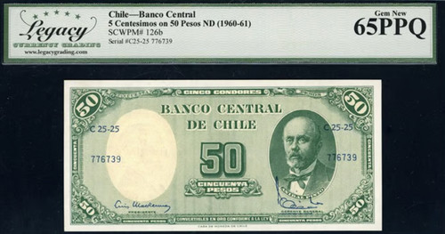 1960 cile 5 centesimos - nd,