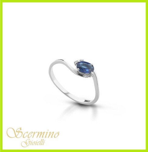 Anello oro bianco 18k - oro, con