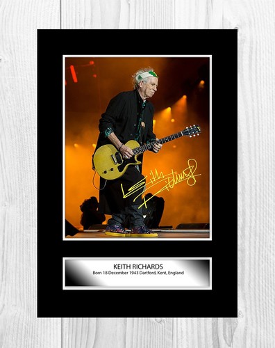 Keith richards signed - a4,