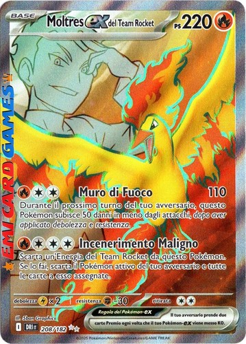 Moltres del team rocket - ex,