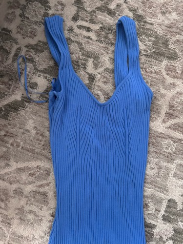 Maxi abito blu costine - maxi,