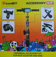 iconBIT Kick eScooter set accessori: tracolla, lucchetto, portabottiglie smartphone