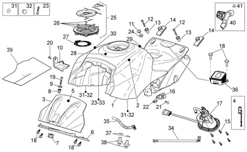 Aprilia b04580750ni serbatoio - aprilia,