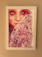 acquerello bambina, con