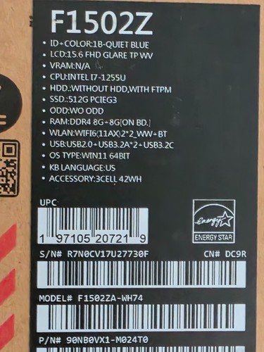 Asus vivobook f1502z - 15,