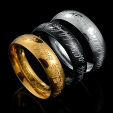 Il Signore degli Anelli The One Ring Power Band 6mm Unisex Acciaio Inox Misura 6-13