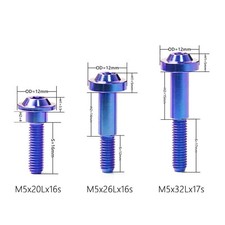 Vite in titanio M5x20 26 32 mm