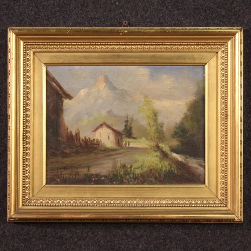 Paesaggio firmato dipinto - , ad