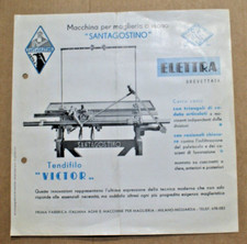761Z-MACCHINE X MAGLIERIA A MANO S.AGOSTINO GENIAL-TENDIFILO ELETTRA 2 DEPLIANT
