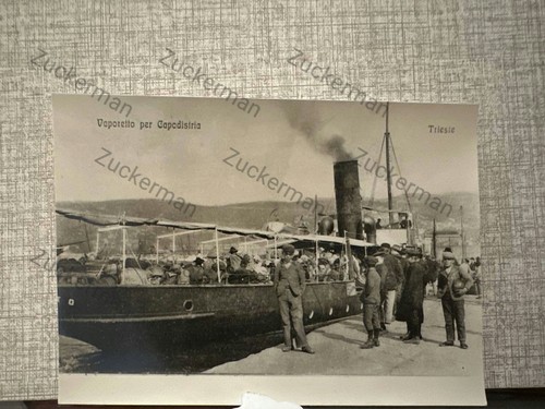 Cartolina trieste vaporetto - trieste,