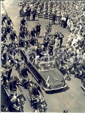 1965 COURMAYEUR Inaugurazione Traforo Monte Bianco - Corteo presidenziale *Foto