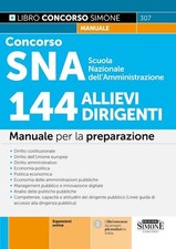 CONCORSO SNA SCUOLA NAZIONALE DELL'AMMINISTRAZIONE - 144 ALLIEVI DIRIGENTI  -