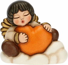 - Natale 2022 - Soprammobile My Angel Con Cuore in Ceramica Decorata a Mano - Id