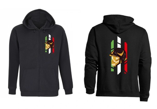 Felpa con zip - con, unisex