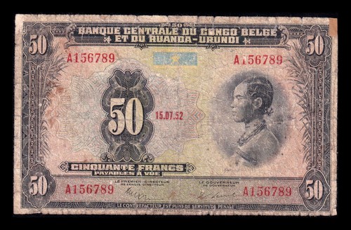 Belgian congo belga francs - belga,