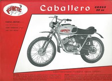 Volantino Poster Caballero Fantic 1970 circa  - Cross 50 cc. - Versione Export 