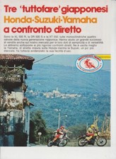 advertising TEST MOTO HONDA XL SUZUKI DR YAMAHA XT 500 '82 MOTOGIAPPONESI ENDURO