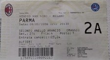 Biglietto Stadio ticket AC