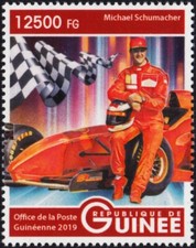 Timbro pilota auto da corsa