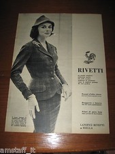 *31=RIVETTI ABBIGLIAMENTO=ANNI '50=PUBBLICITA'=ADVERTISING=WERBUNG=PUBLICITE=