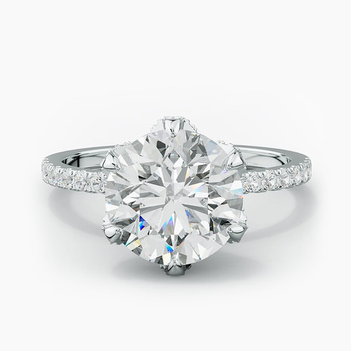 Anello oro bianco kt con - in,
