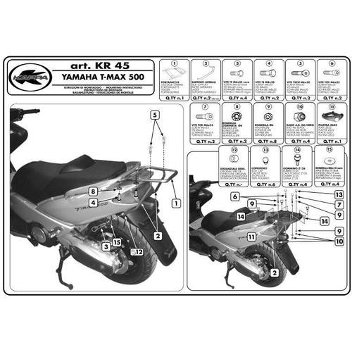 Telaio topcase kappa yamaha - telaio,