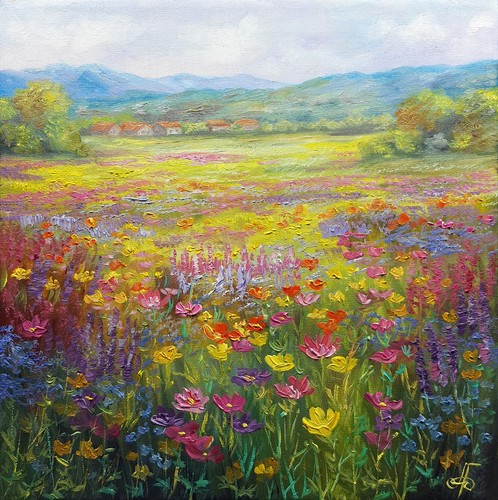 Dipinto olio colorato