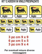 adesivi Agip   sponsor tecnici  pneumatici auto moto caschi kit 12 pz