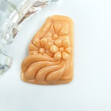 ANTICO CIONDOLO SPILLA DI CORALLO ARANCIONE INTAGLIO DEL CORALLO CAMEO VINTAGE 