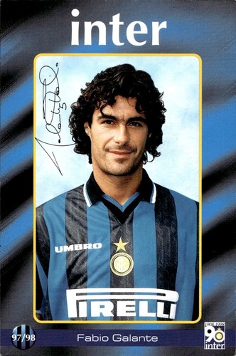 Cartolina calciatori inter - cartolina,