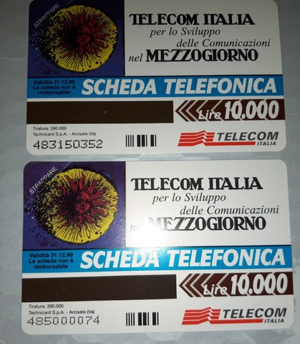 Coppia schede telefoniche - coppia,