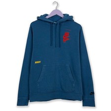 Felpa Nike blu con cappuccio -