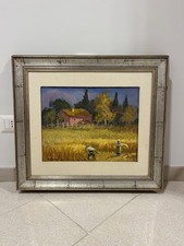 Dipinto olio tela antico - olio, su