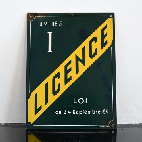 Plaque métal licence - plaque,