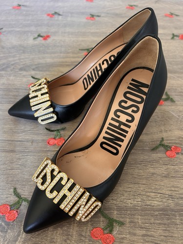 Moschino logo strass - , nero