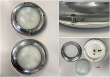 PAIR WALL LAMP ROUND METAL